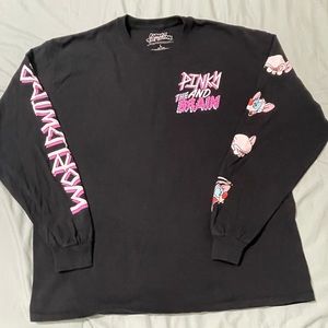 Pinky and the Brain Tee Shirt Long Sleeve Cotton Large Warner Brothers RN 117508